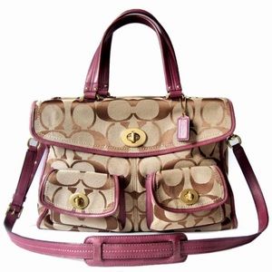 COACH CHELSEA CARRYALL BRIEFCASE Signature C Travel Laptop Messenger Tote Bag